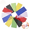 Customizable round velcro dots made of nylon with a self-adhesive base for versatile use.